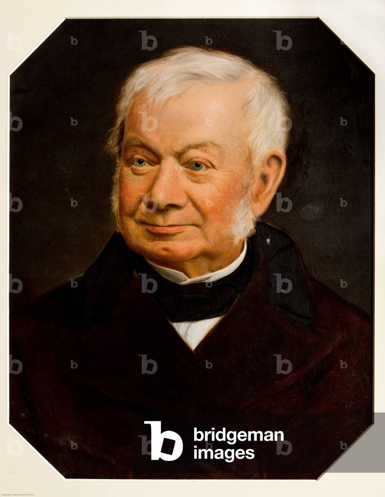 Portrait of Joseph Livesey (oil on paper) 