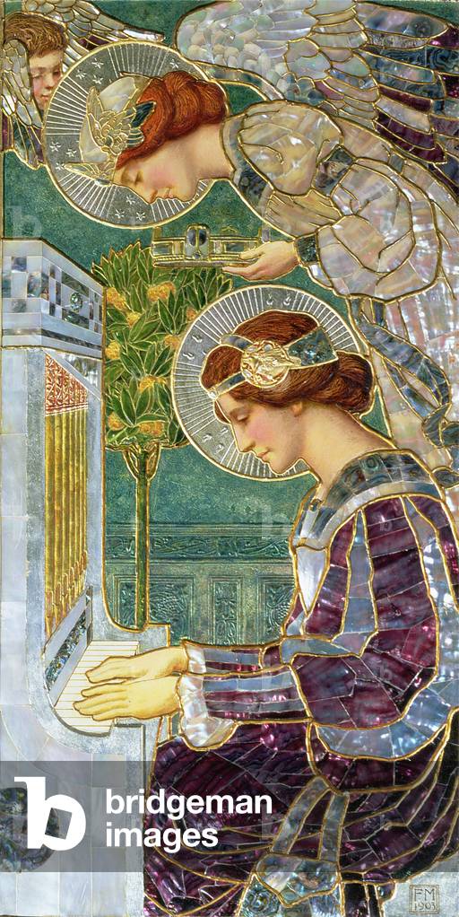 St. Cecilia, 1903 (painted relief, mother of pearl)