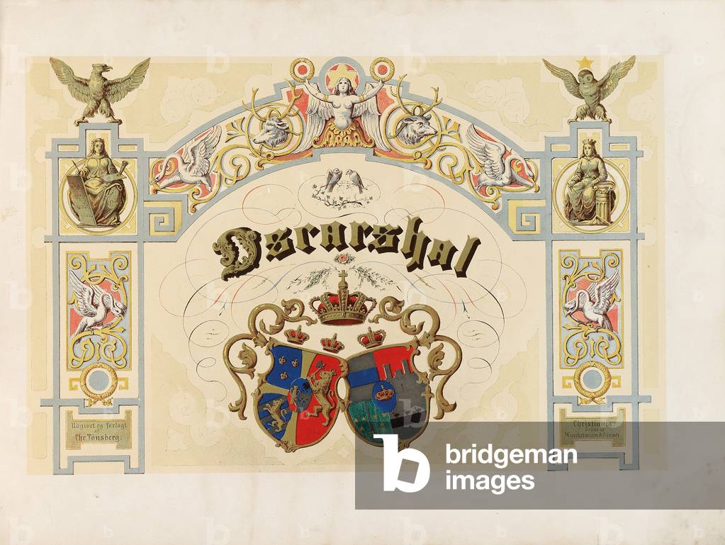 Oscarshal title page, 1852 (colour litho)