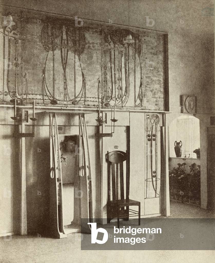 The Mackintosh exhibition room, 8th Vienna Secession, 1900 (b/w photo)