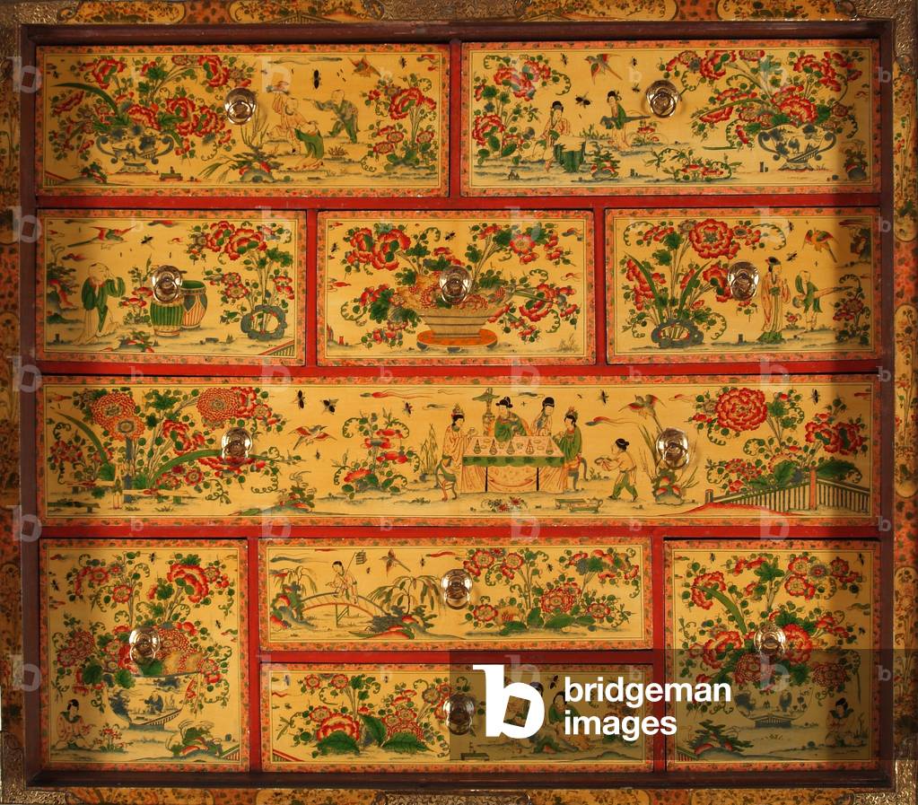 The Witcombe Cabinet, c.1697 (japanned and silvered wood) 