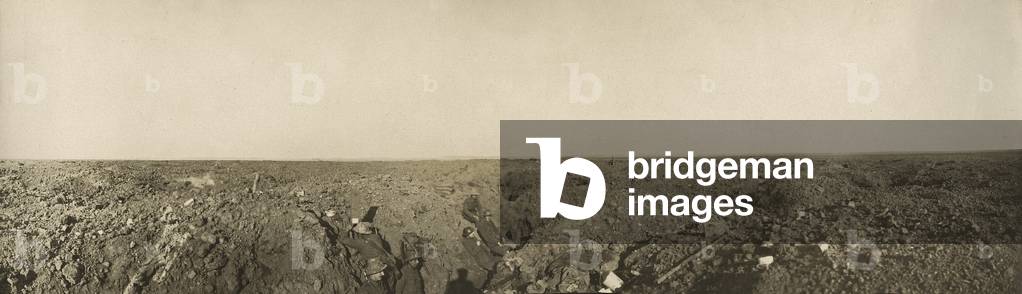 Fify yards from Regina trench, Somme, France, 1916 (b/w photo)