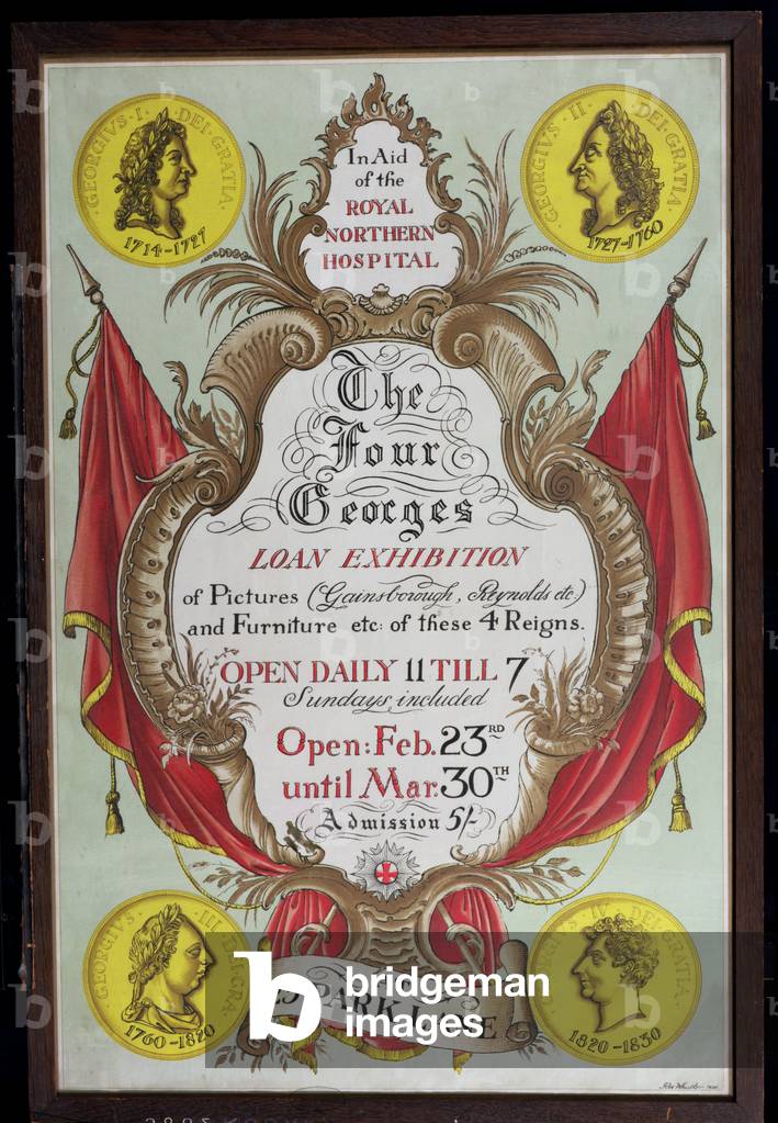 Poster for The Four Georges Exhibition at 25 Park Lane, London, 1930 (litho)