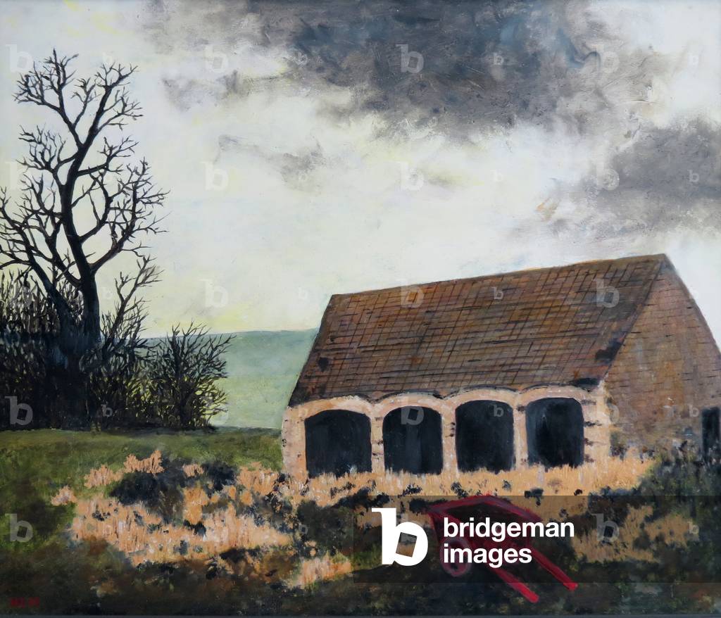 Barn in Co. Durham, December, 1995 (oil on board) 