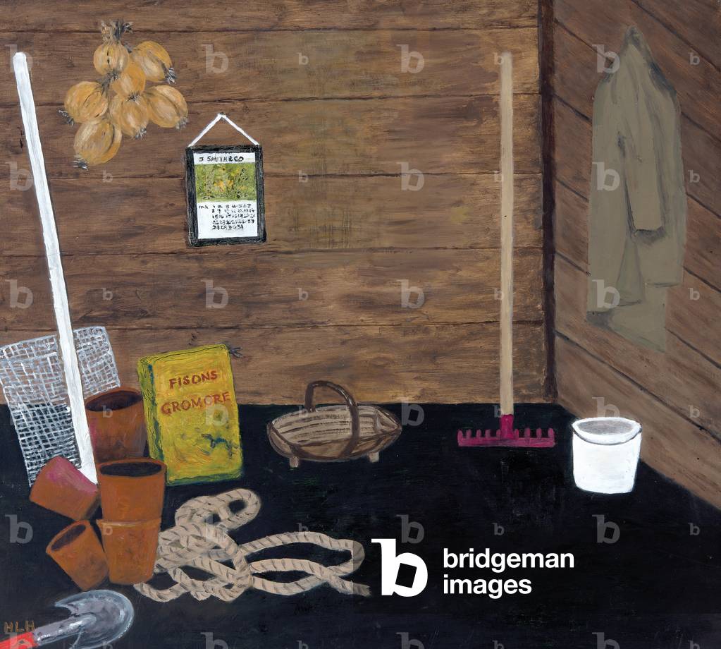 Inside the Garden Shed, 1996 (oil on board) 