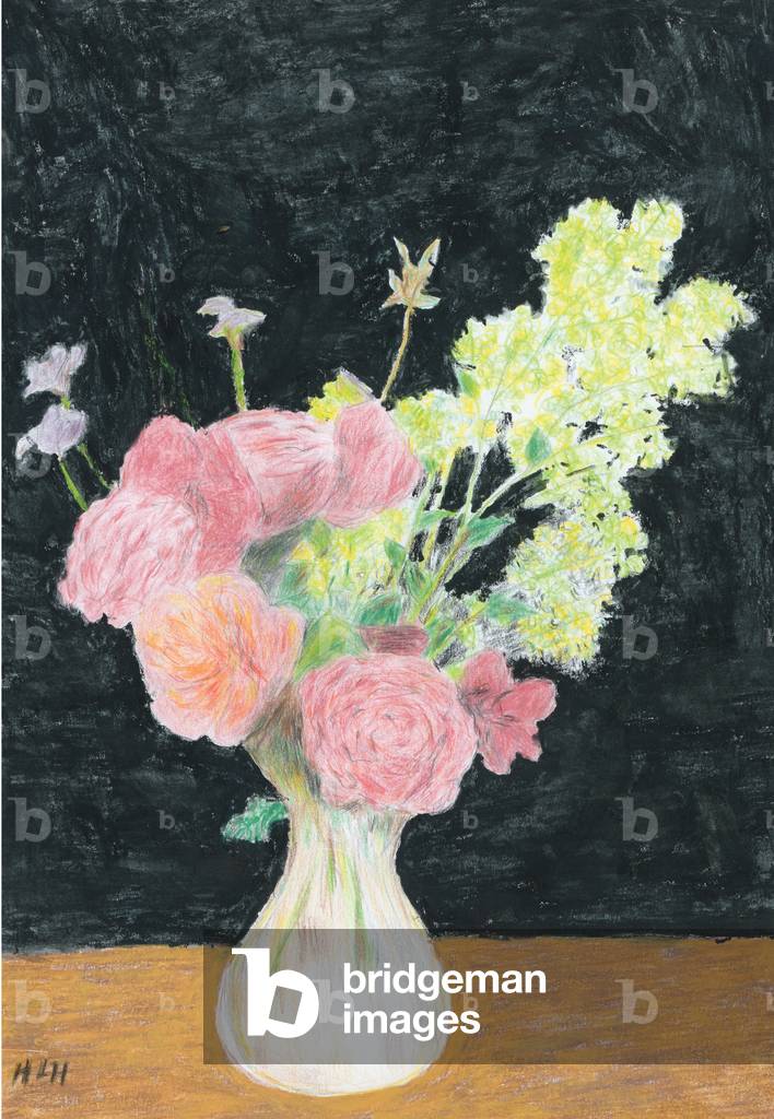 Summer flowers, 1997 (crayon & graphite on paper) 