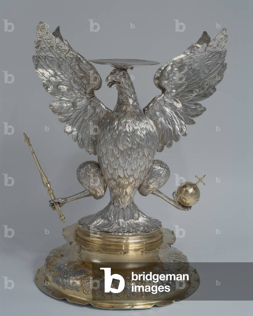 Eagle, Augsburg, c.1650 and c.1670 (silver & silver gilt)