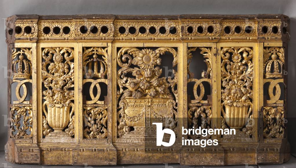 King Charles II gilded bedrail (gilded oak)