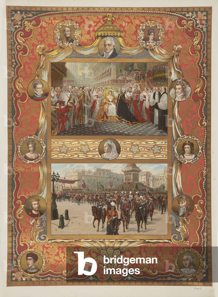 Commemorative print for Queen Victorias Diamond Jubilee, 1897