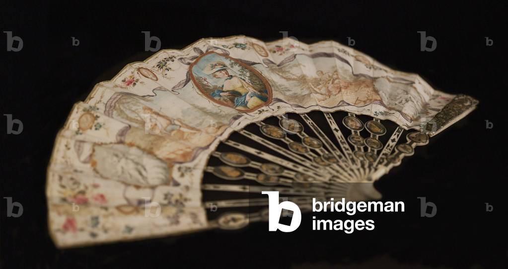 Fan, c.1740-60 (paper & ivory)