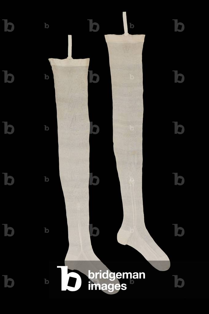 Queen Victoria's cream silk stockings