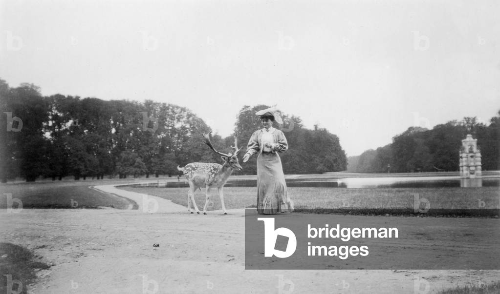 Lady with deer