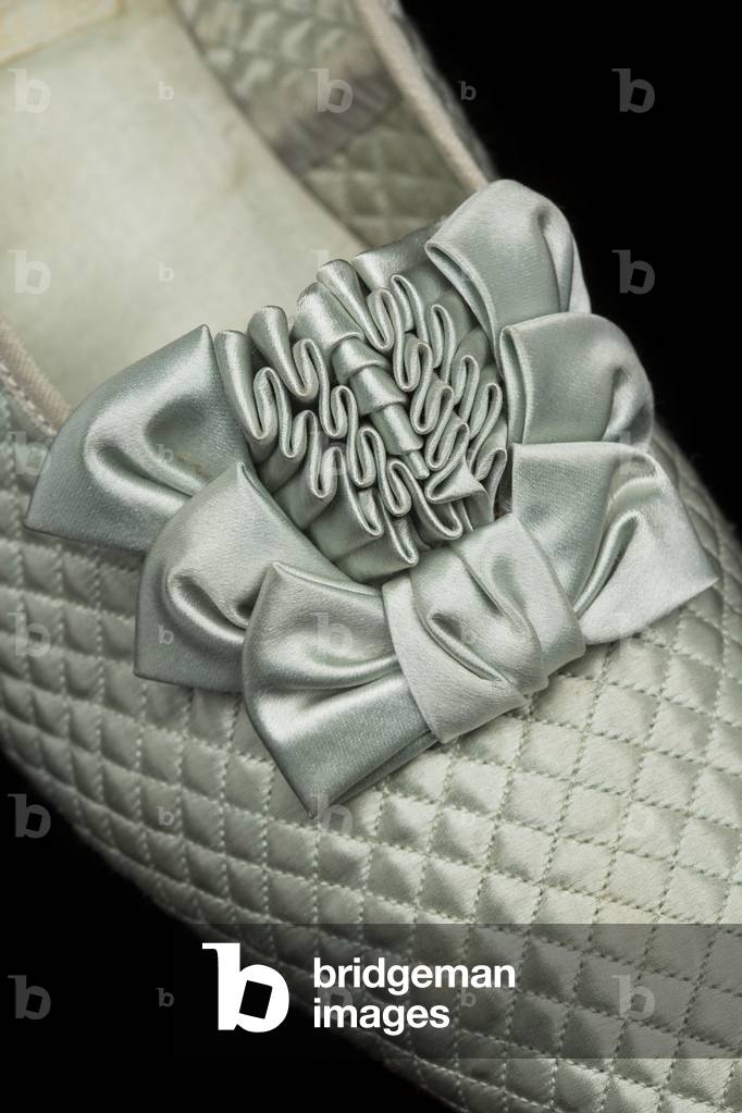 Ladies' shoes in the style of the early 1900s, c.1900-40 (silk) (see also 2625032-3)