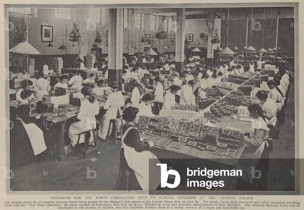Preparing for the King's coronation fete, 1911 (print)