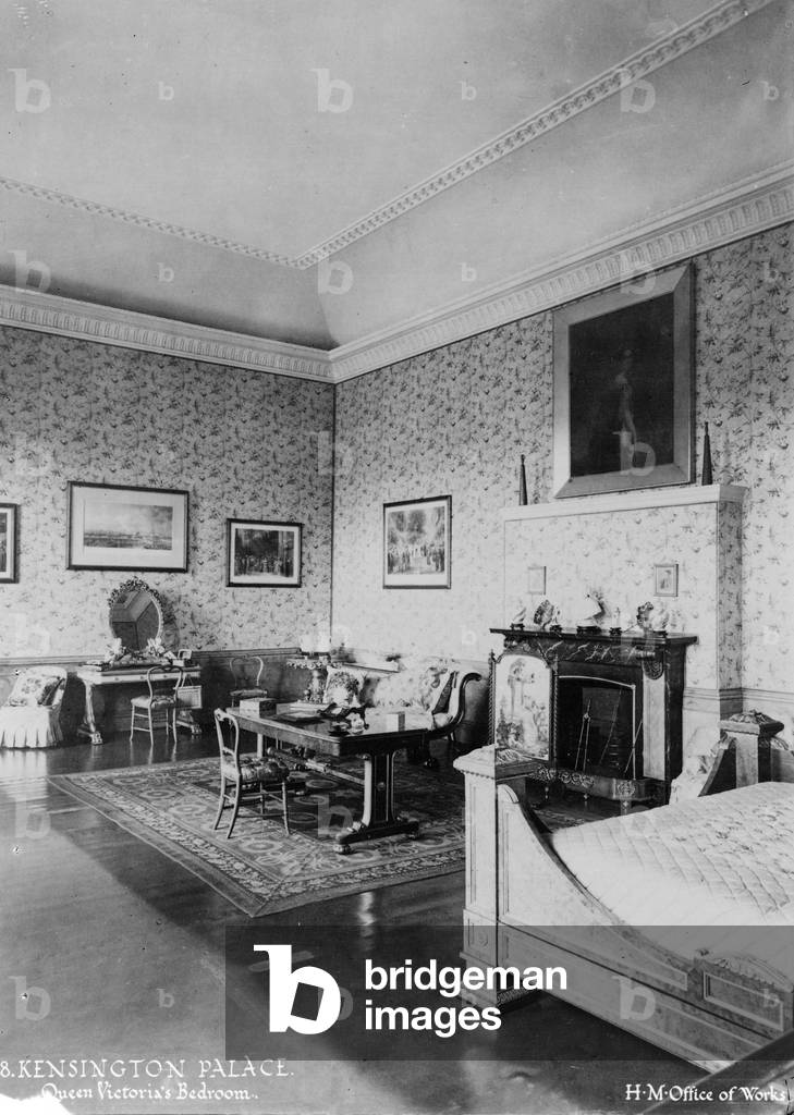 Queen Victoria's Bedroom (b/w photo)