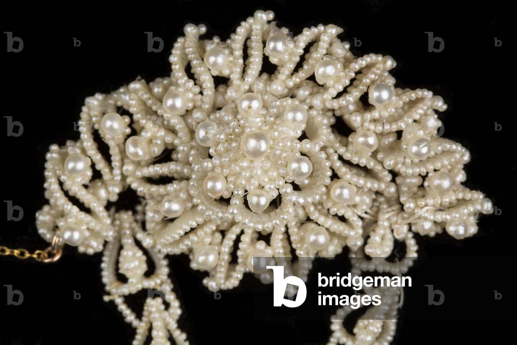 Corsage knot, c.1850 (pearl)