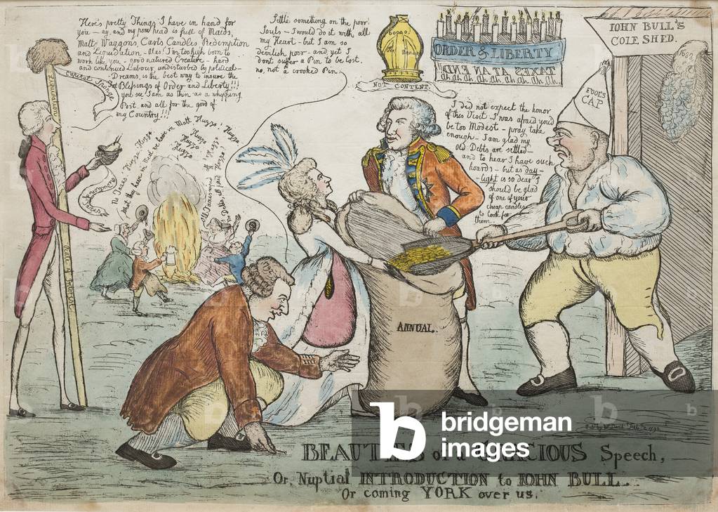 Beauties of a Gracious Speech, 1792 (coloured engraving)