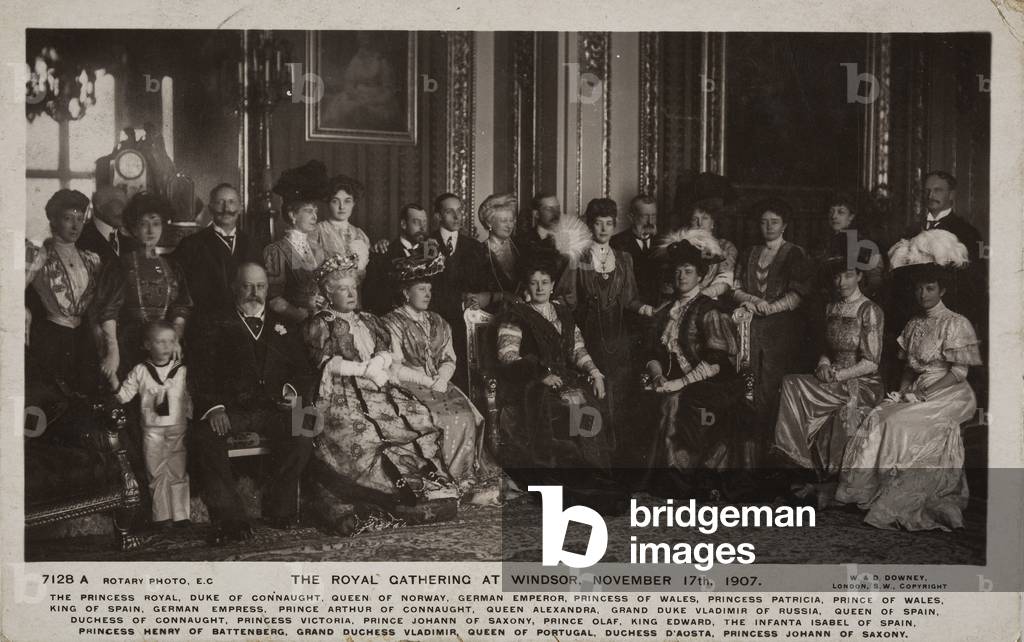 The Royal Gathering at Windsor, 17 November 1907 (b/w photo)