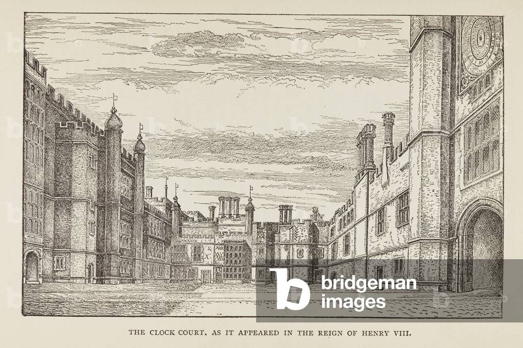 Clock Court as it appeared in Tudor times