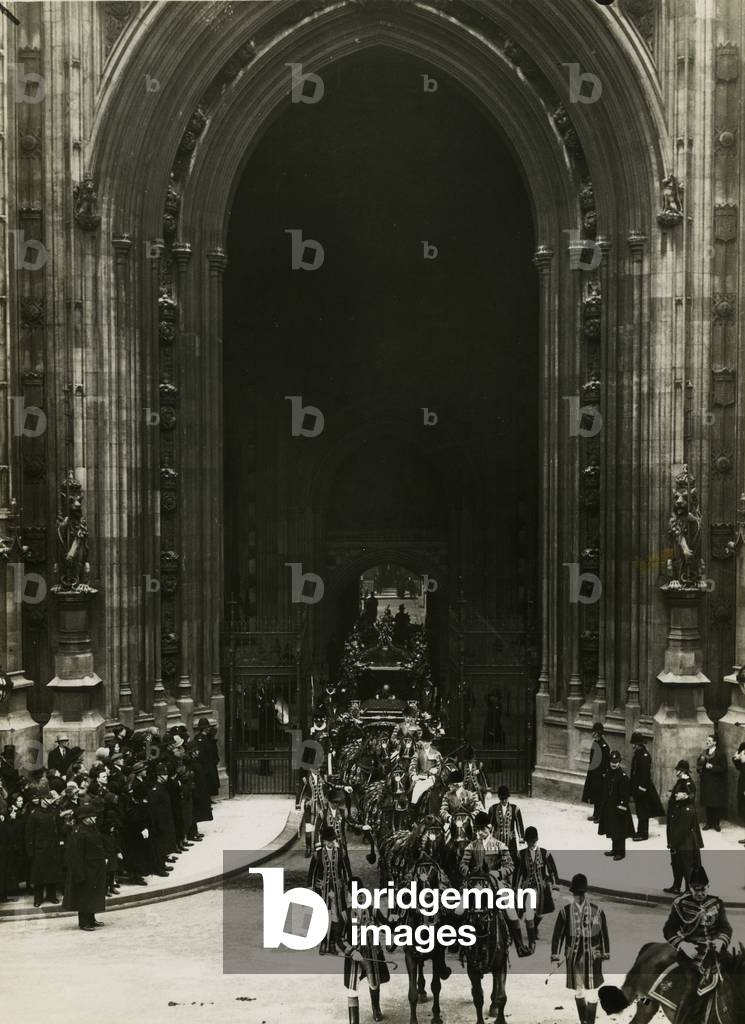 The State Opening of Parliament, February 1928 (b/w photo)