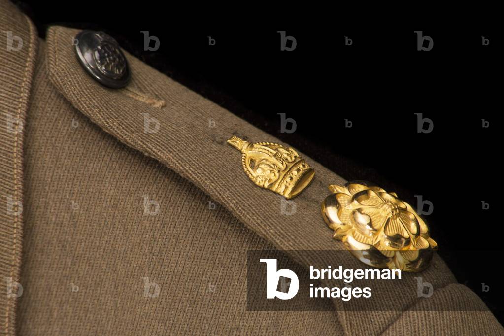 Detail of a Service Dress Jacket, c.1944 (khaki serge with gilt badges)