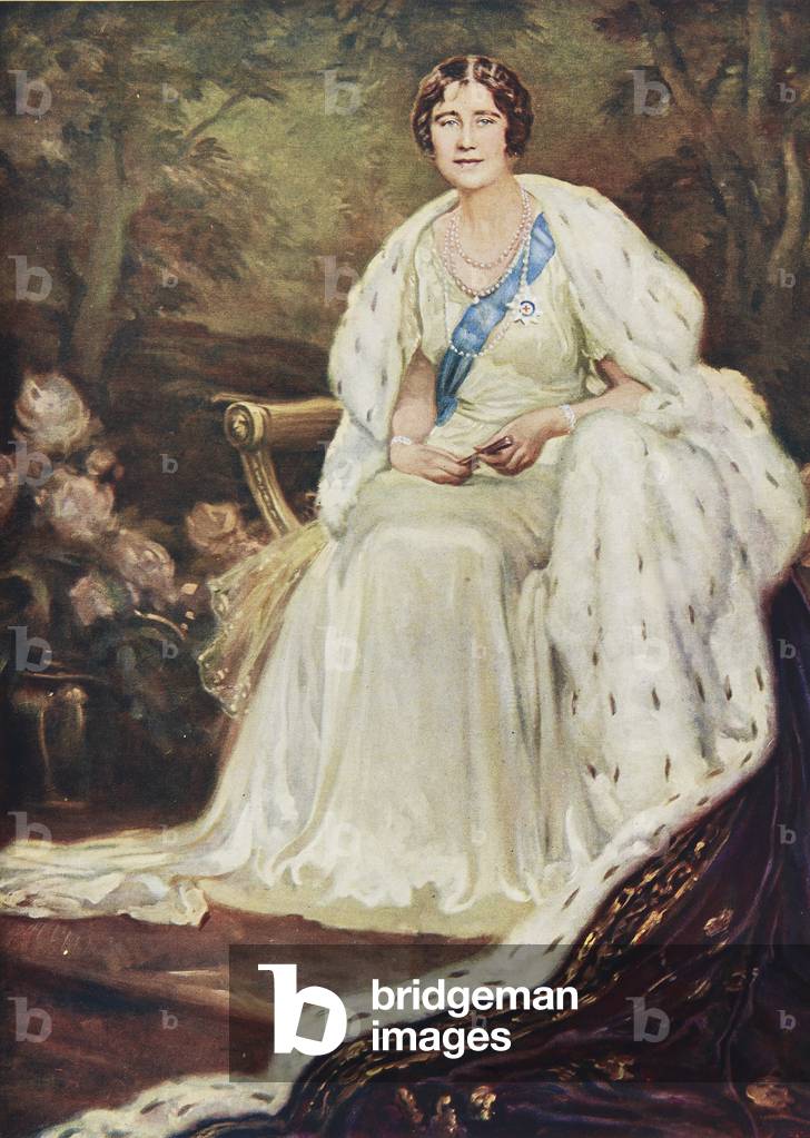 Queen Elizabeth Mother  in coronation robes, 1937 (print)