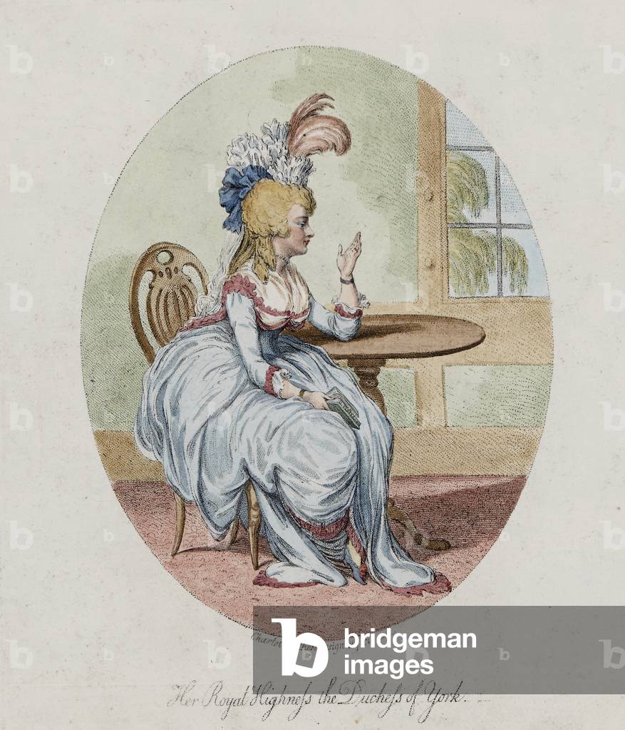 Her Royal Highness the Duchess of York, 1792 (hand-coloured engraving)