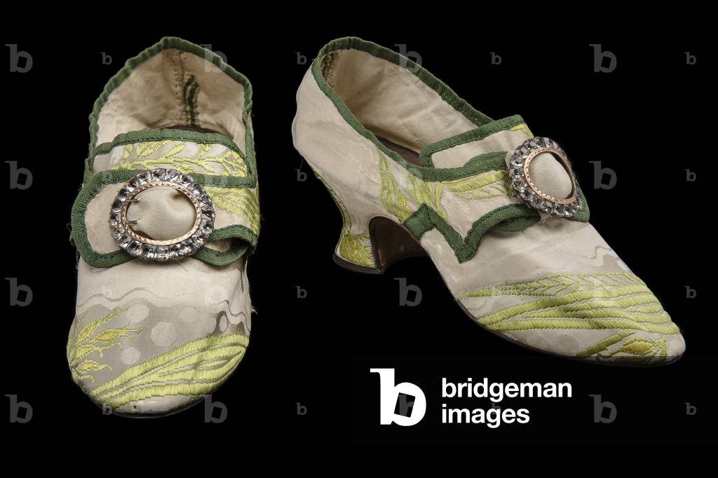 Brocade shoes, c.1750-60 (silk)