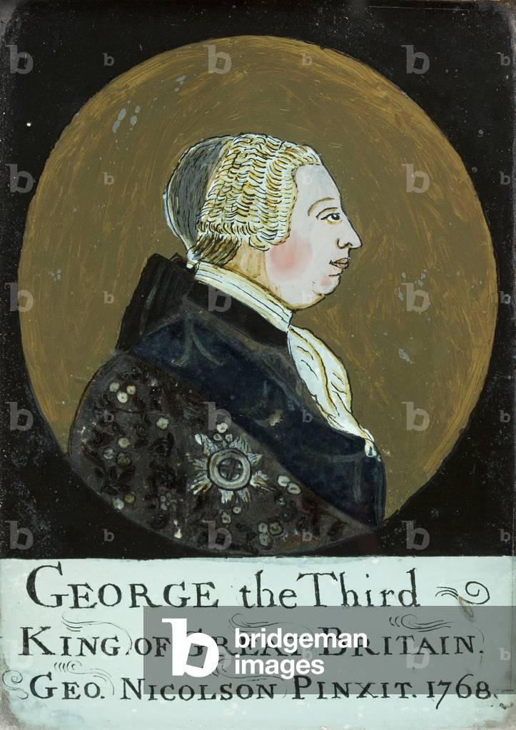 Portrait of King George III, 1768 (painted glass)