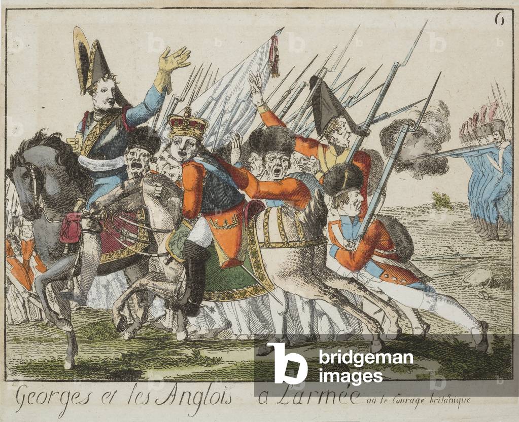 Georges et les Anglois a l'armee, c.1803-4 (coloured engraving)