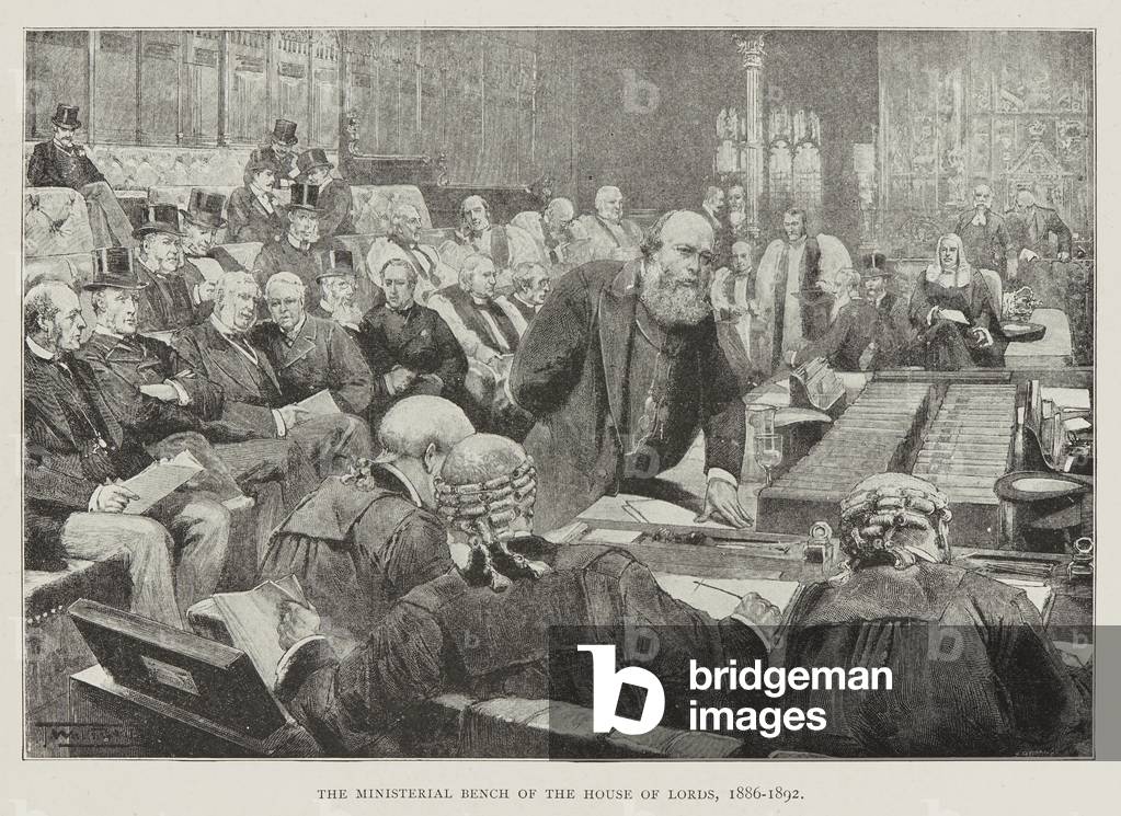 The Ministerial Bench of the House of Lords, 1886-92