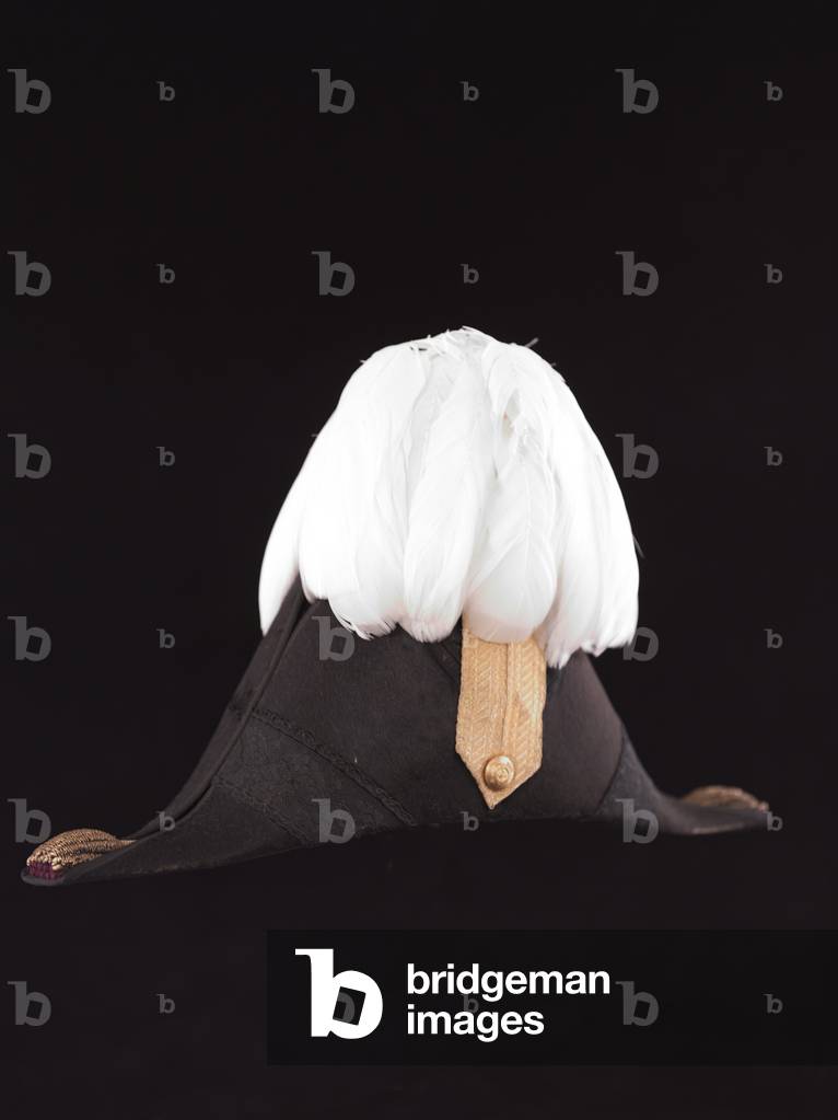 Black cocked hat, c.1910-19 (beaver & swan feathers)