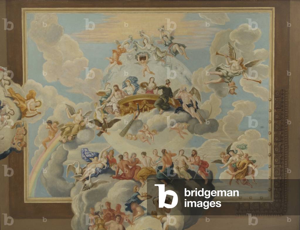 The King's Staircase ceiling, Hampton Court Palace, 1939 (oil on board)