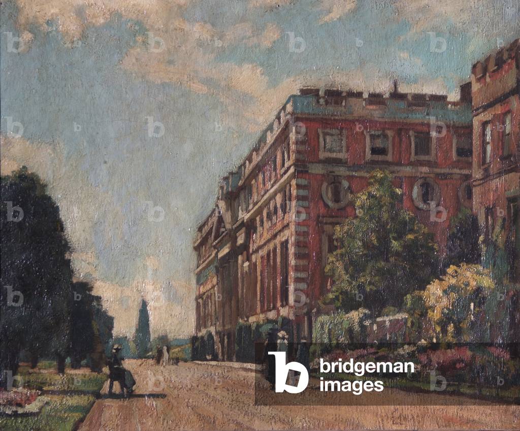 East Front of Hampton Court Palace (oil on board)