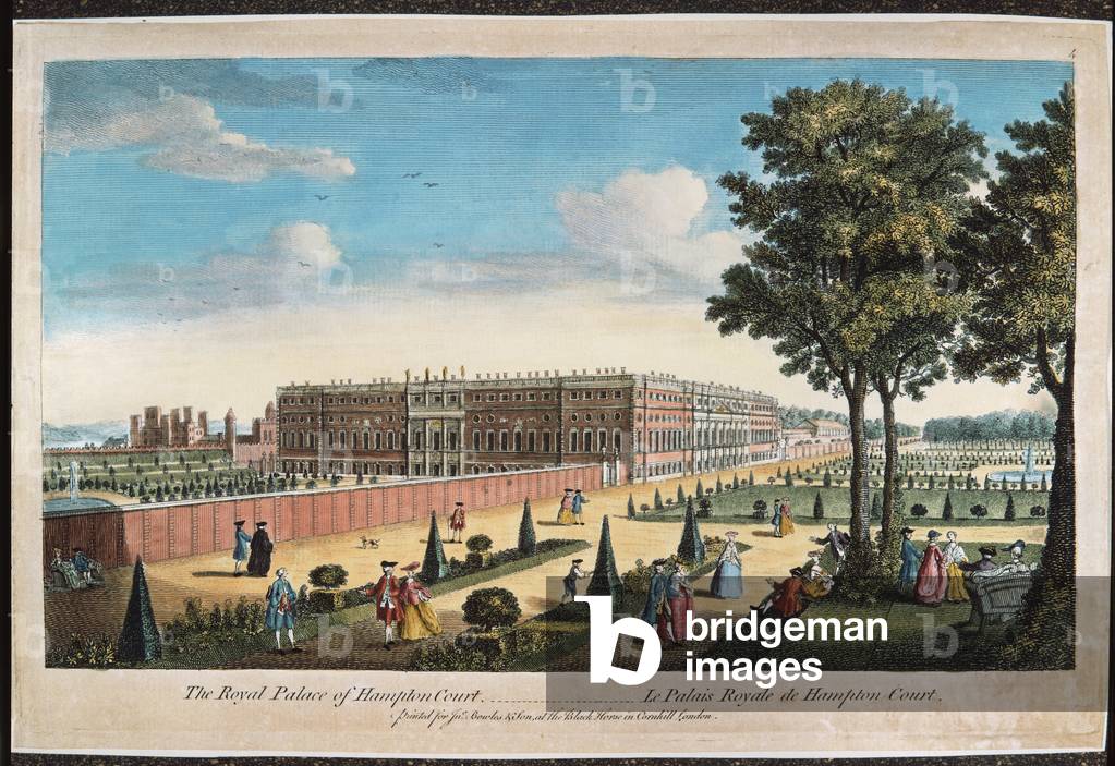 The Royal Palace of Hampton Court (hand-coloured engraving)