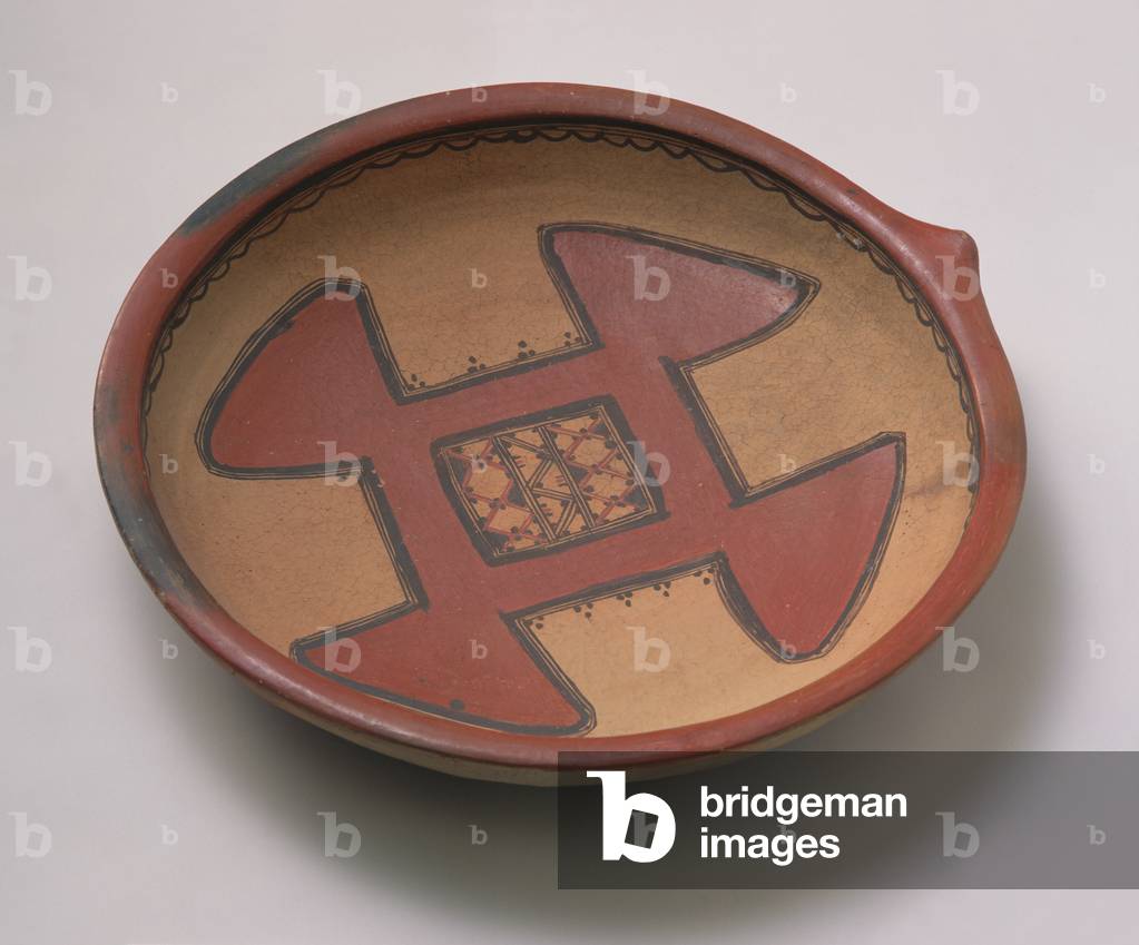 Couscous dish, early 20th century (painted terracotta)