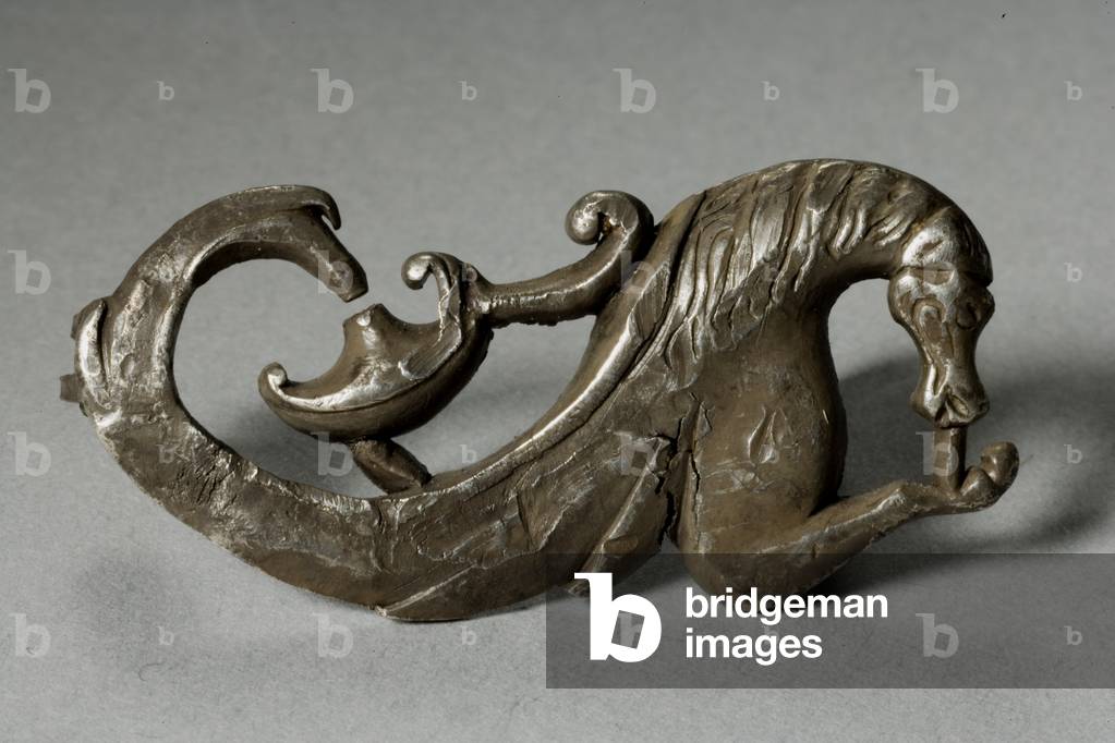 "Fibula eines Hippocamps (Silber)", 04. Jahrhundert von Roman