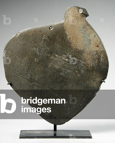 Bird-headed palette, possibly a guinea fowl, Naqada II Period, c.3500-3100 BC (green schist)