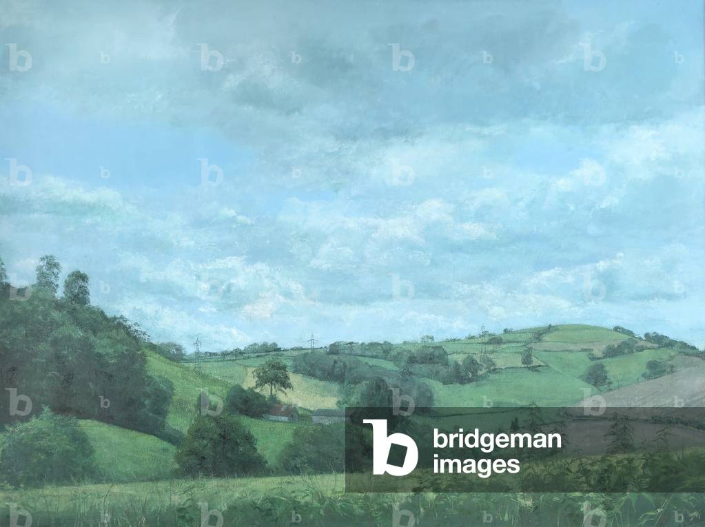 Hilly Landscape (oil on canvas)