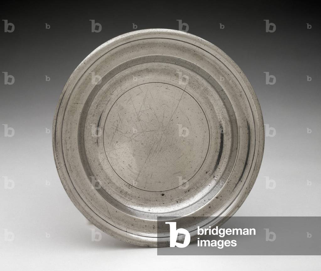 Saucer, c. 1777-1820 (pewter)