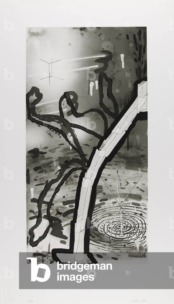 Untitled (Large Tape), 1988 (aquatint, sugar lift, spit bite, and line etching on Somerset Satin paper)