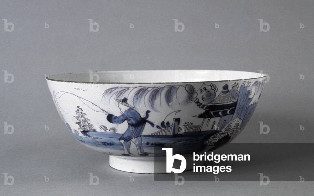 Punch Bowl, 1758 (tin-glazed earthenware)
