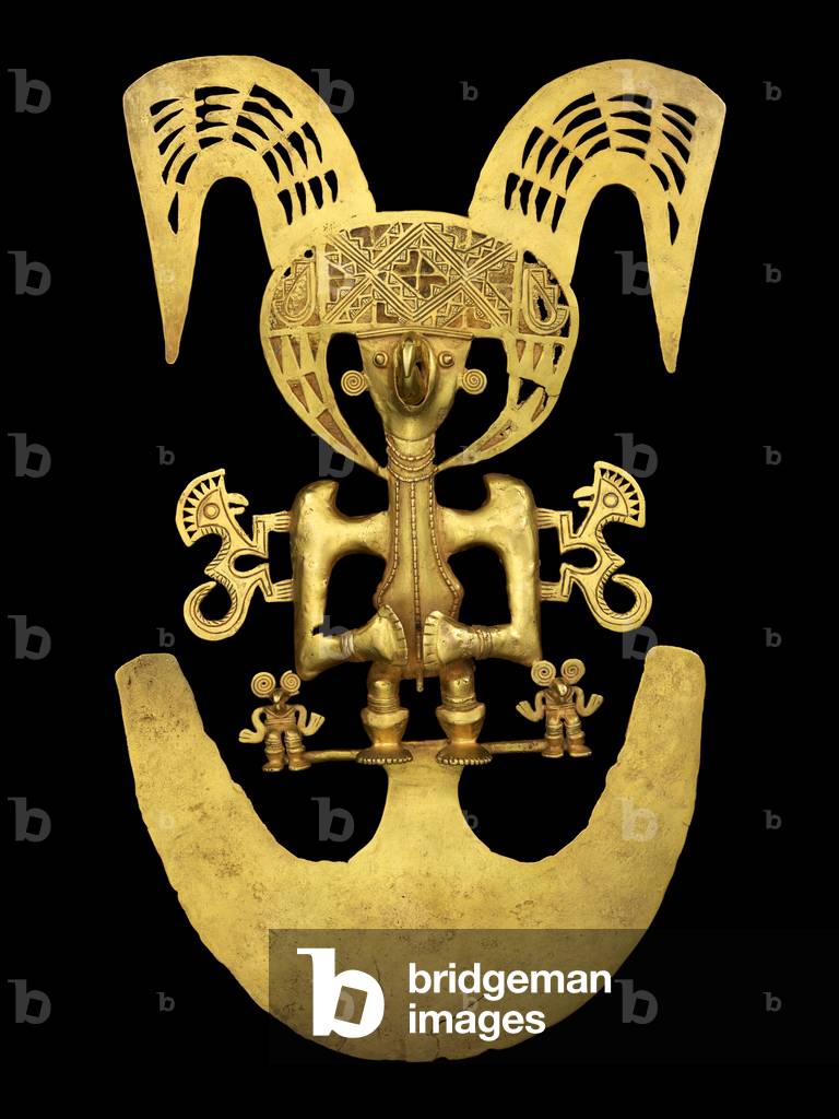 Pendant of a Male Shaman in Transformation, Colombia, 900-1550 (gold)