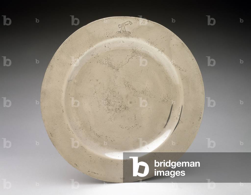 Plate, c. 1750 (pewter)