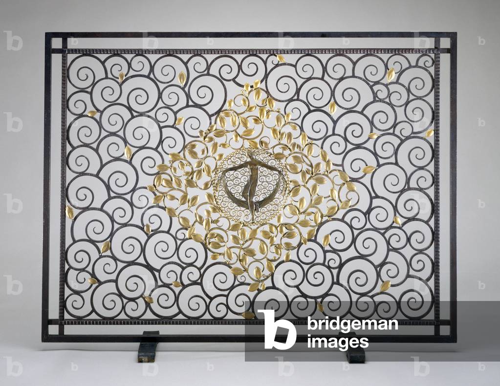 Firescreen, c.1925 (wrought iron and gilding)