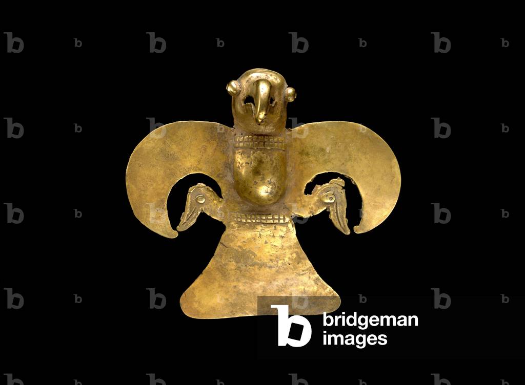 Bird Pendant, 1-1550 AD (cast gold)