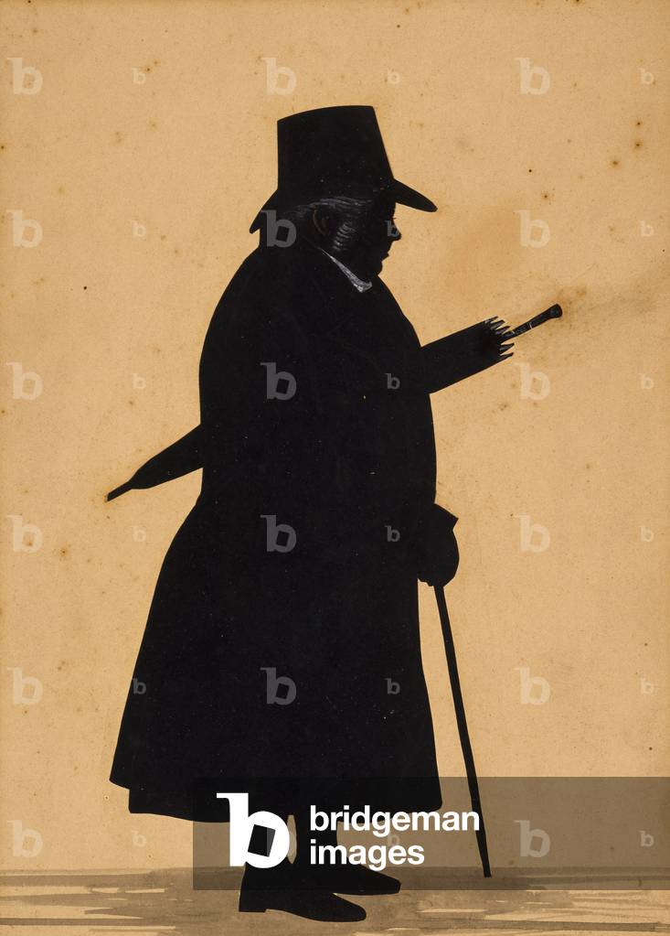 Silhouette, c. 1830 (paper, maple frame)