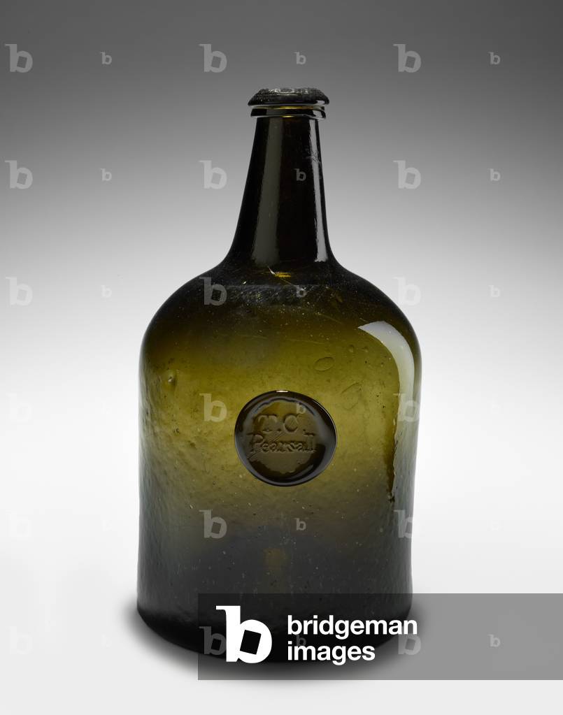 Wine Bottle, c. 1800 (non-lead glass)