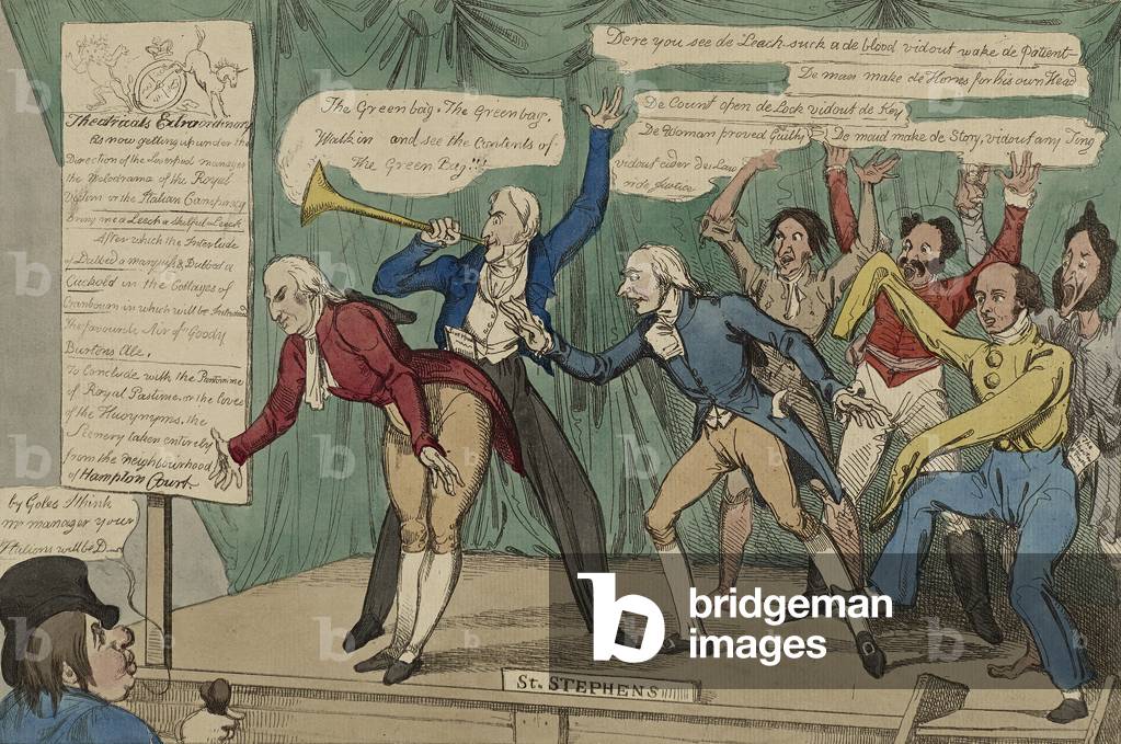 A New Italian Farce, 1820 (hand-coloured etching)