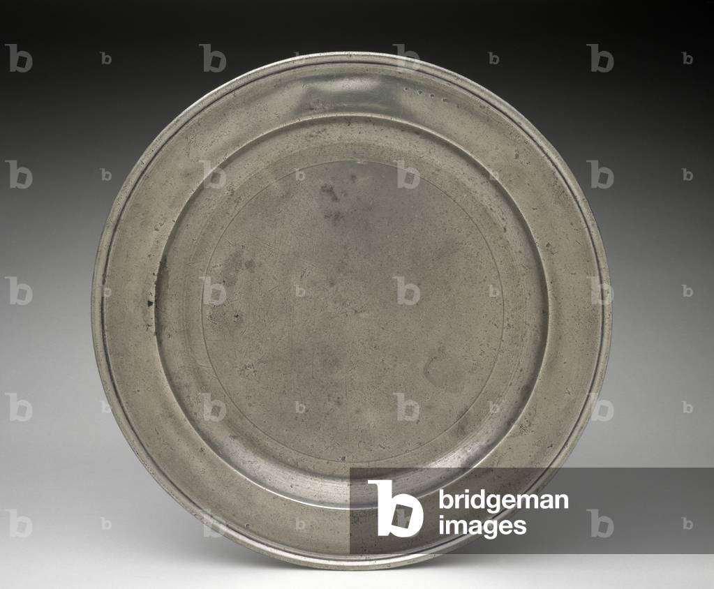 Plate, c. 1762-1793 (pewter)